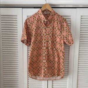 Kennington Ltd. Men's Casual Button Down Shirt - Geometric Pattern